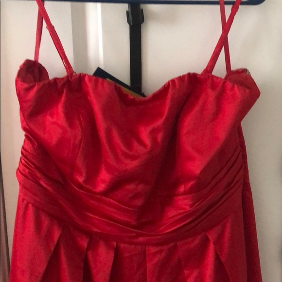Eloquii red satin strapless dress size 16 - Picture 2 of 5